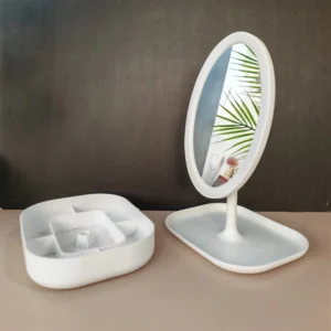 Espejo Led Ovalado con Base Guarda Bijou / HZJ-1629-8